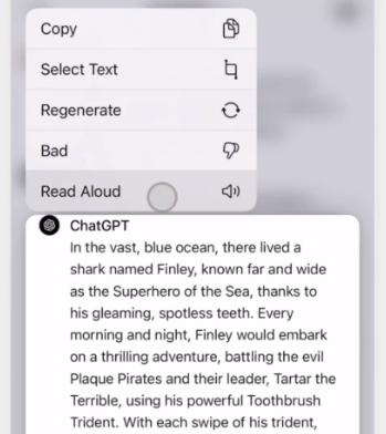 OpenAI为ChatGPT推出朗读功能Read Aloud