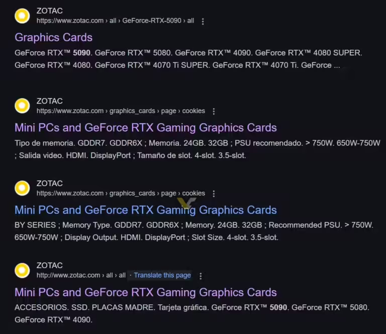 索泰官网提前曝光英伟达 RTX 50 系列首批阵容