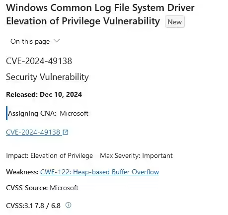 CVE-2024-49138 漏洞