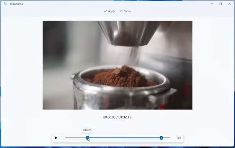 Windows 11 截图工具迎来升级，将加入视频剪切功能