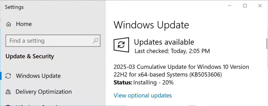 Windows 10 22H2 （KB5053606）